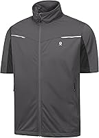 Vista 11 de Little Donkey Andy Chalecos ligeros Softshell para hombre, chaquetas de manga corta para golf, senderismo, correr