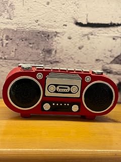 Classic Decor Cassette Radio, Red, Modern