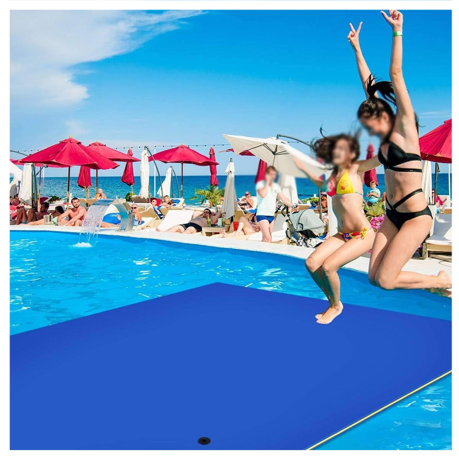 Materassino Galleggiante per Mare, Piscina, Tappetino Galleggiante in Schiuma XPE Ad Alta Densità, Tappeto Galleggiante per Acqua