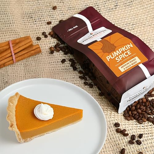 Miniatura 3 de Fresh Roasted Coffee, Café con sabor a especias de calabaza, 12 onzas, tostado medio, Kosher, grano entero