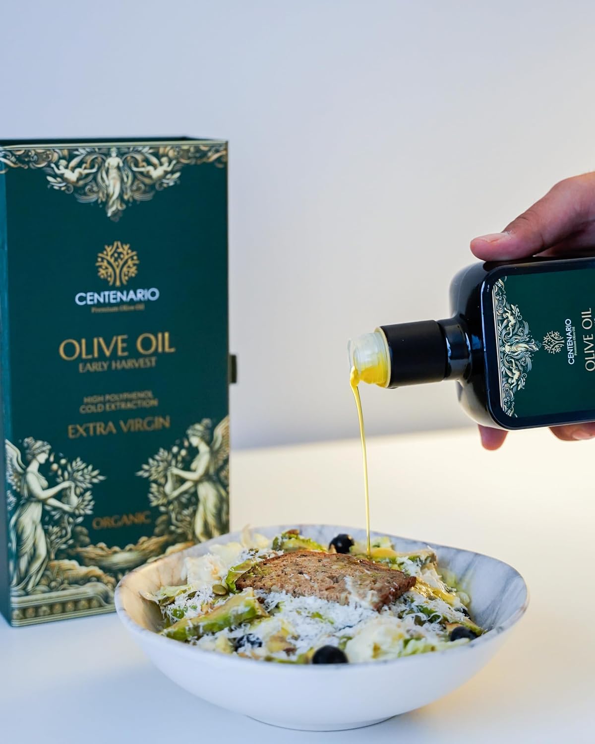Centenario High Polyphenol Extra Virgin Olive Oil, Evoo, Organic Extra Virgin Olive Oil Cold Pressed, Polyphenol Rich, Drinkable Olive Oil, Pure Mediterranean Early Harvest Great Gift for Foodies 16.9 Fl Oz - 500 ml - Image 8