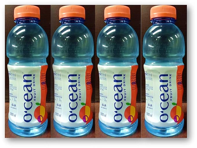O'cean Fruit Drink Peach & Passion Flavour 500ml (Pack of 4) Unique