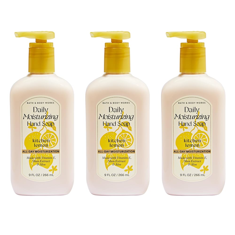 Bath & Body Works Kitchen Lemon Daily Moisturizing Hand Soap — 3 pack