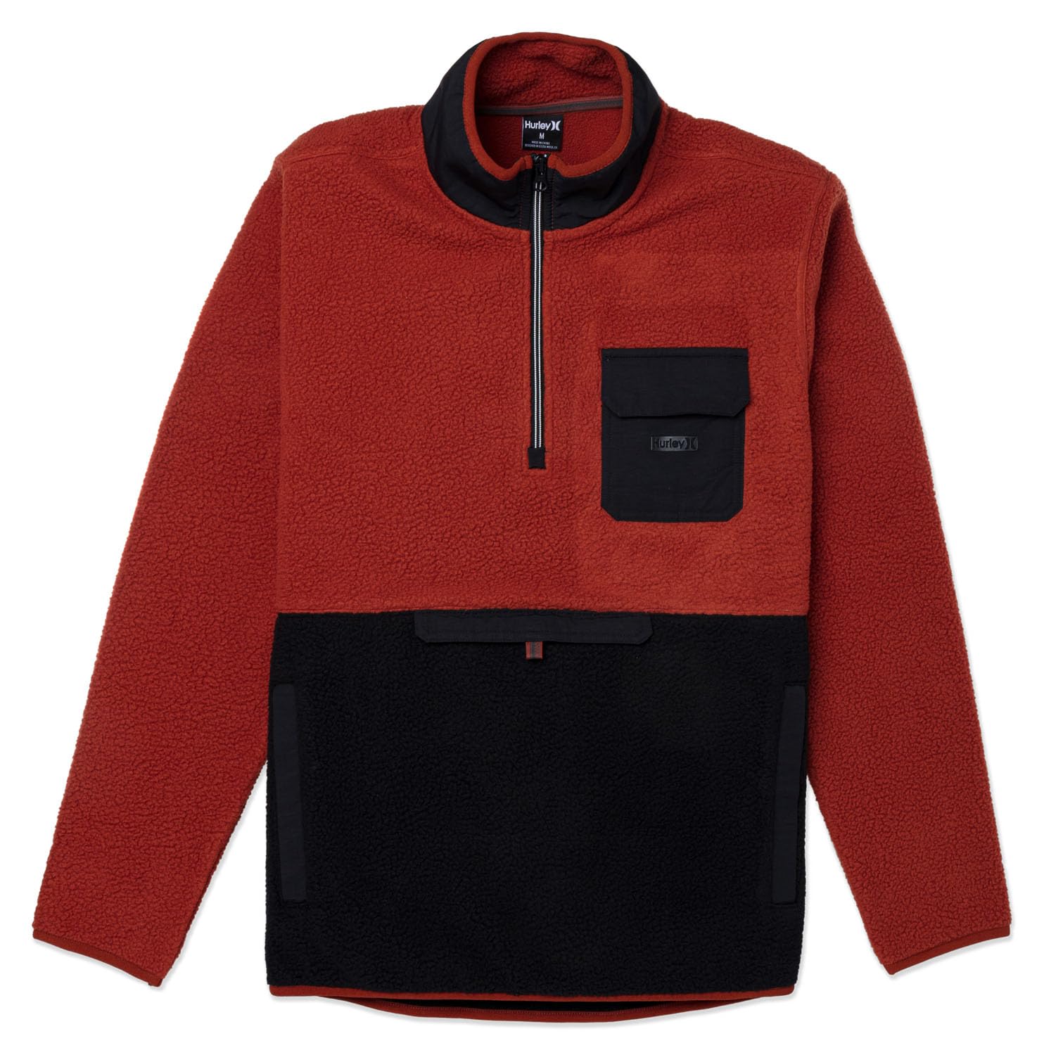Hurley Burrito Sherpa Track 1/4 Zip Sudadera Hombre (Pack de 1)