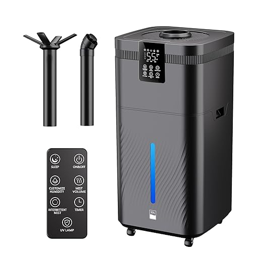 30L/7.93Gal Commercial Humidifier for Large Room 4200 sq ft, 3000mL/H Whole House Humidifiers with Supersized Cool Mist,Quiet Humidifiers for Bedroom, Home,Office, Plants, Warehouse