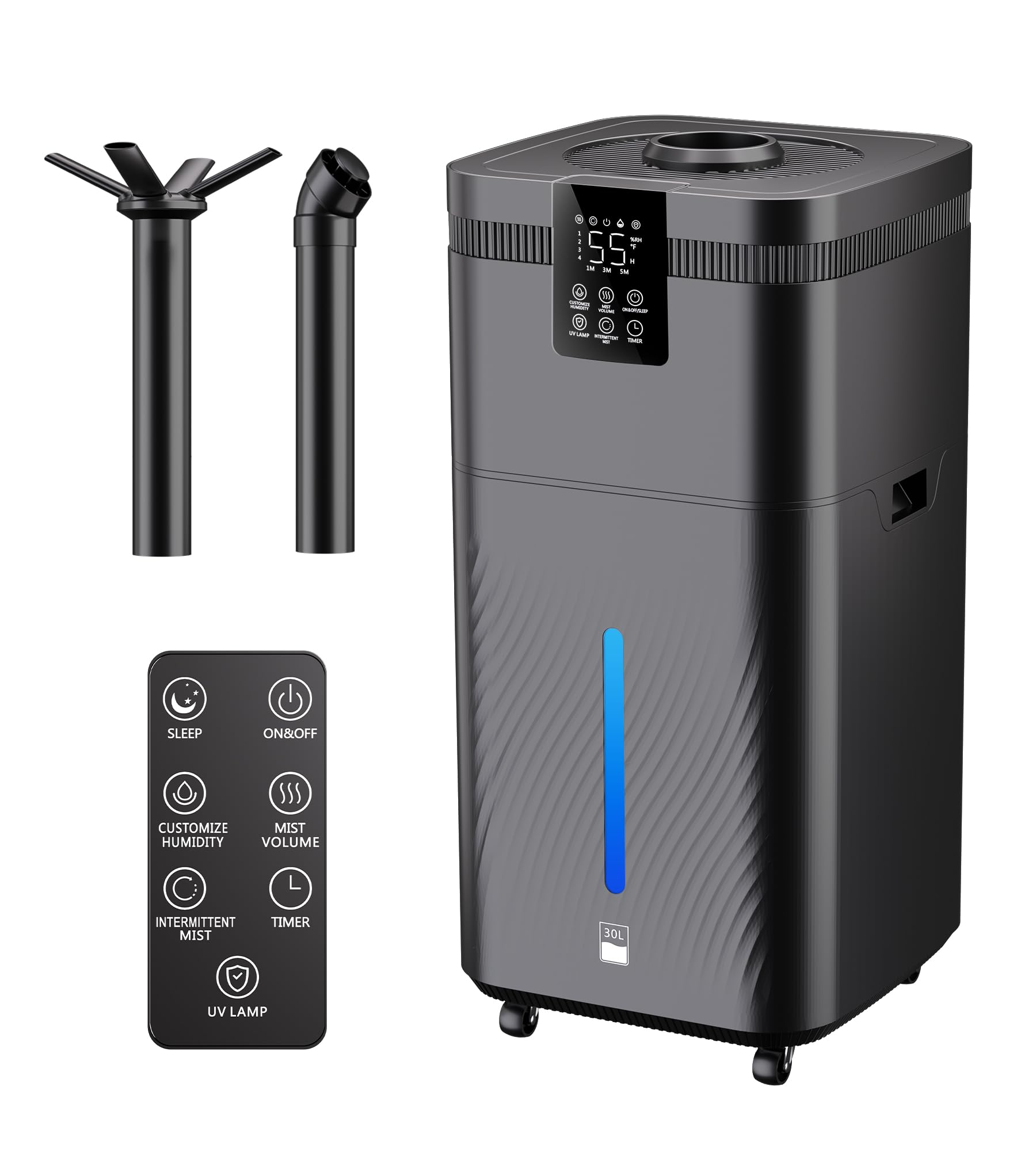 Photo 1 of ***PARTS ONLY***30L/7.93Gal Commercial Humidifier for Large Room 4200 sq ft, 3000mL/H Whole House Humidifiers with Supersized Cool Mist,Quiet Humidifiers for Bedroom, Home,Office, Plants, Warehouse