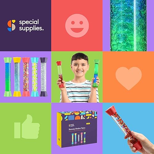 Miniatura 7 de Special Supplies Liquid Motion Bubbler - Paquete de 5 tubos geniales con reloj de arena colorido con movimiento de gotas, dormitorio, juego