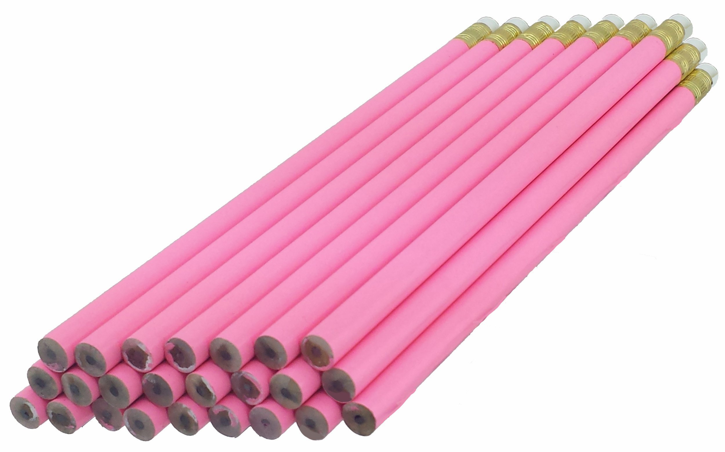 Ezpencils – Corps Rose Crayons à papier avec gomme Blanc – 36 Pkg – Anti Traces gomme – # 2 mine HB – Unsharpened – non-branded par Ezpencils