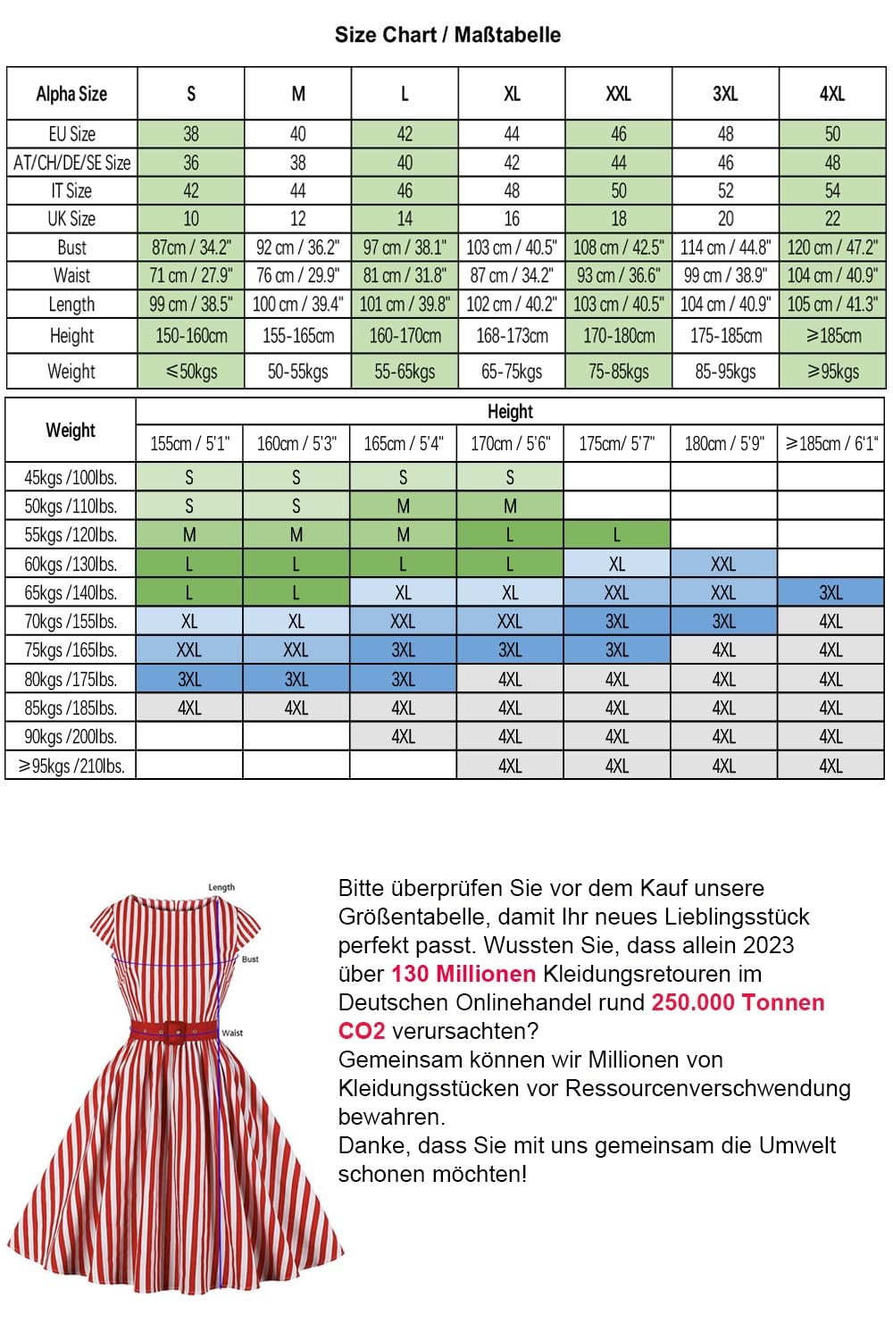 AXOE Donna Abito Vintage Anni 50 Cotone Traspirante, Linea A, Scollo A Barca, Cintura Contrasto Rimovibile
