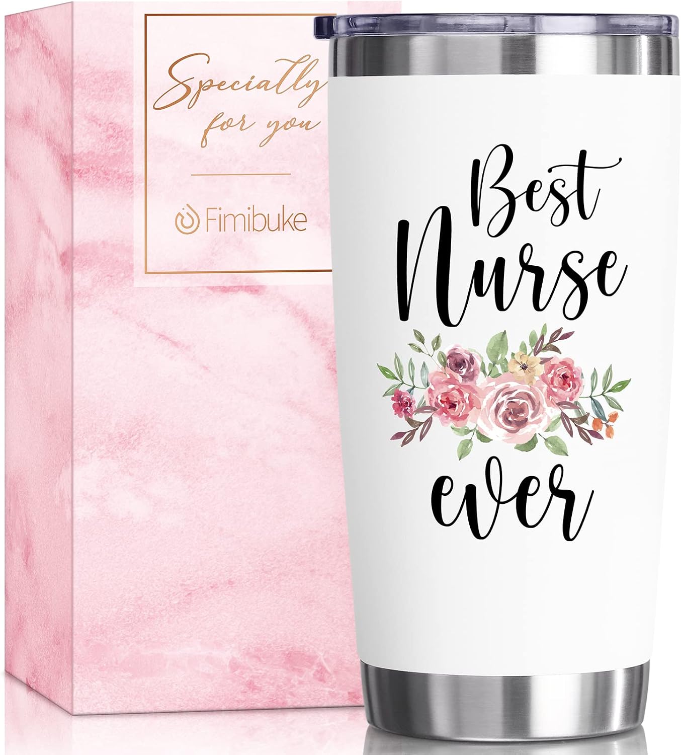 Fimibuke Best Nurse Gifts - 20 OZ Tumbler Nurses Day Gift for Nurse, Doctor, Assistant - Insulated Cups for Appreciation Graduation Birthday Funny Present Gift for Nurse, Dentist from Patient, Friends
