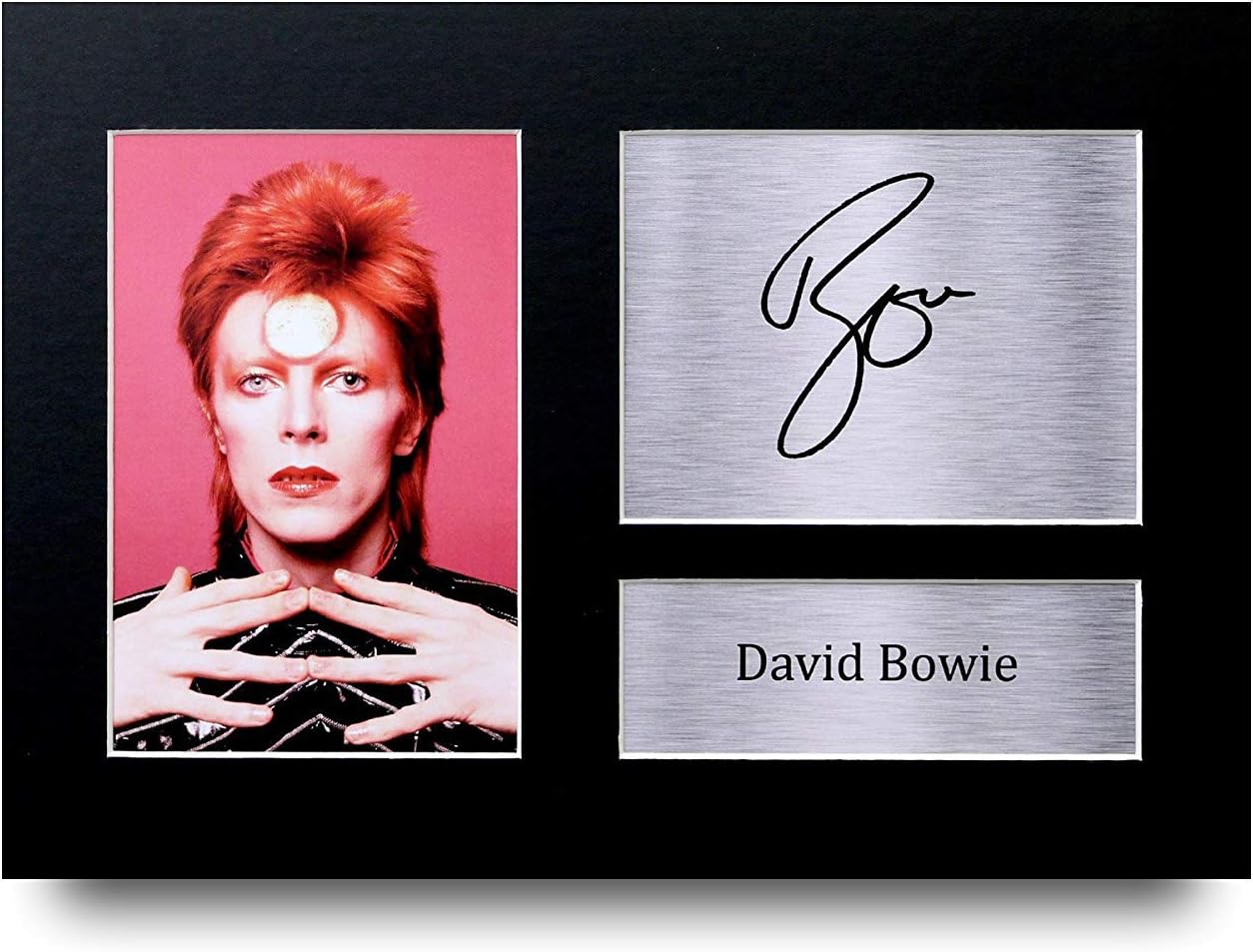 HWC Trading David Bowie Gift Signed A4 Printed Autograph Ziggy Stardust Glam Rock Music Gifts Print Photo Picture Display