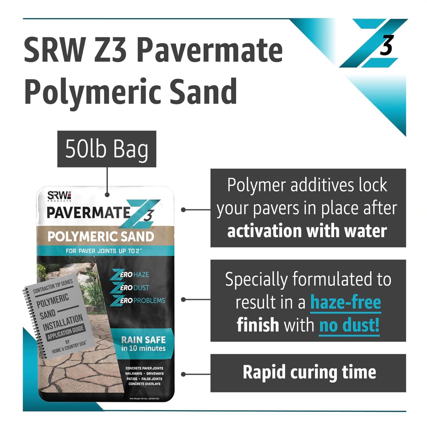 Home and Country USA Polymeric Sand for Pavers, Black, 50-Pound Bag