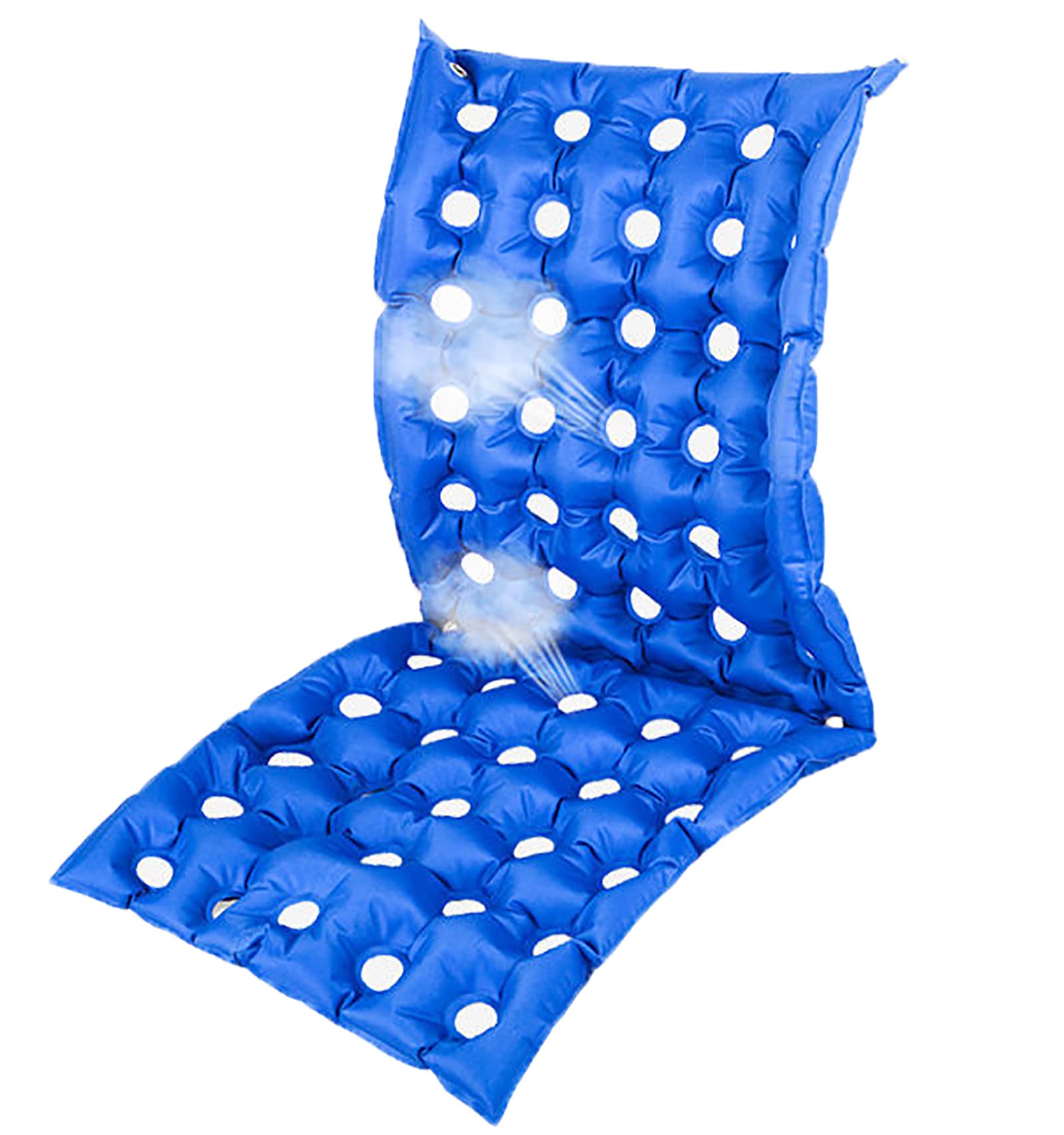 Cojín de asiento antiescaras, cojín de asiento inflable de aire postrado en cama, con respaldo Cojín de silla cómodo para silla de ruedas, transpirable e impermeable, para ancianos, discapacitados,