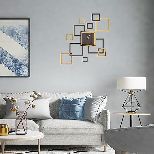 Miniatura 3 de Reloj de pared 3D DIY para decoración de sala de estar, moderno, silencioso, sin tictac, gran creatividad, sin marco, relojes de pared acrílicos con