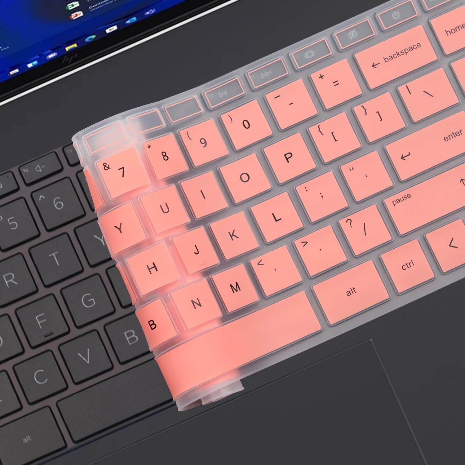 Keyboard Cover For HP Envy 16 & X360 14 Laptops - Black Silicone Protective Skin