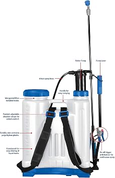 Rainmaker Backpack Sprayer - For Home and Garden Applications, Lightweight, Adjustable Shoulder Straps, 4 gal. (16L)