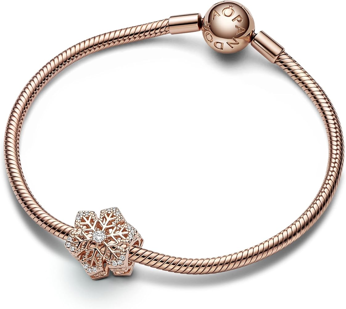 Amazon | PANDORA フェスティブスノーフレークチャーム, one size