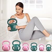 Vista 10 de RUNWE - Juego de pesas rusas con 3 asas - Peso para mujeres, opciones de 5, 10, 15 y 20 libras para giros rusos, ejercicio abdominal, levantamiento