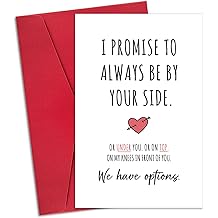 Ogeby Funny Valentines Day Card Gifts for Boyfriend Girlfriend, Cute Valentines Day Gifts for Him Her Husband, I Promise to Always Be by Your Side