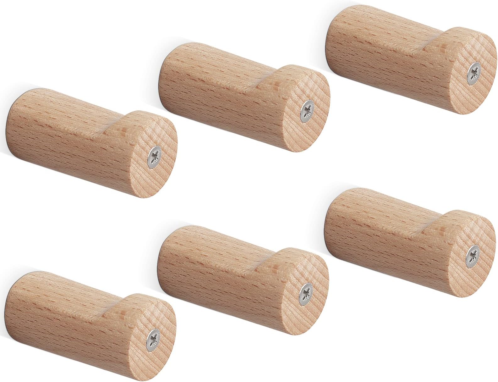 Svaitend ScrewOn Solid Wood Hook Coat Hook Towel Hook