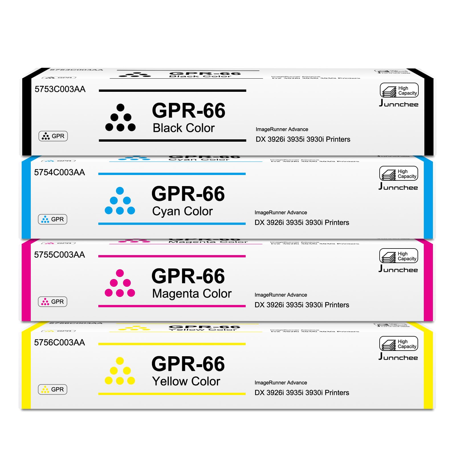 GPR66 GPR-66 Toner Cartridge Replacement for Canon ImageRUNNER Advance DX C3926i C3930i C3935i GPR66 GPR-66 5753C003AA 5754C003AA 5755C003AA