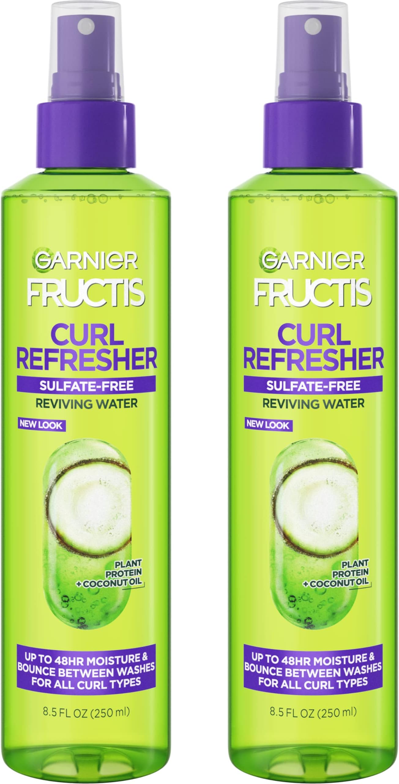 Fructis Curl Refresher Reviving Water Spray, Sulfate Free, 8.5 Fl Oz, 2 Count (Packaging May Vary)