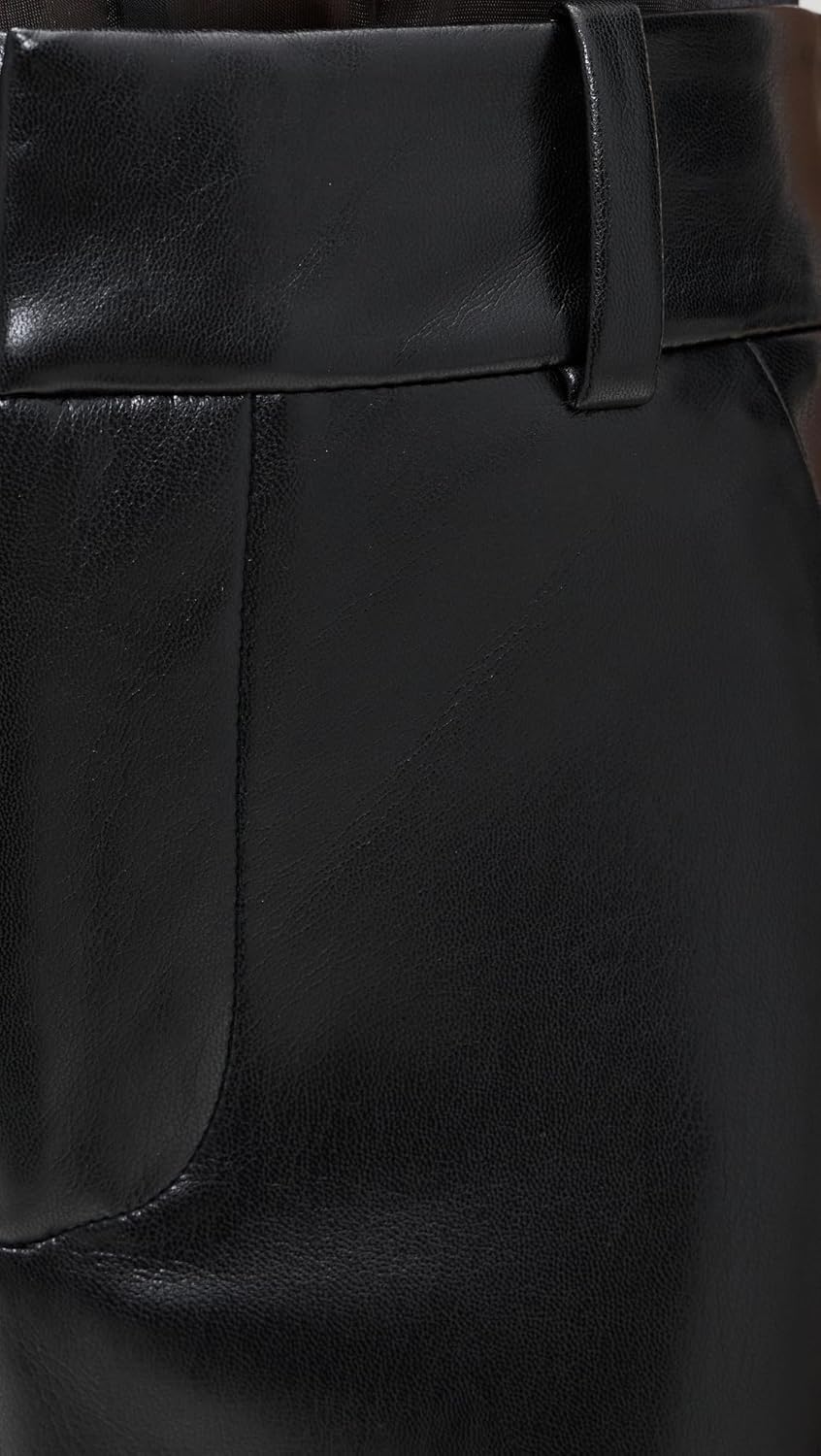 alice + olivia Women's Alexander High Rise Vegan Leather Pants - Image 6