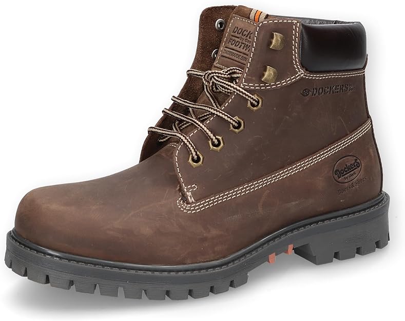 Dockers by Gerli Combat Boots voor heren, waterafstotend, Stone 420, 46 EU