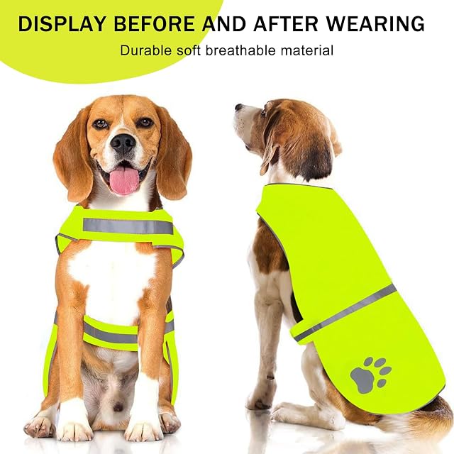 Foto 4 de 7 de UJBVCX Chaleco Reflectante de Seguridad para Perros Alta Visibilidad Nocturna Chaleco de Seguridad Chaqueta…