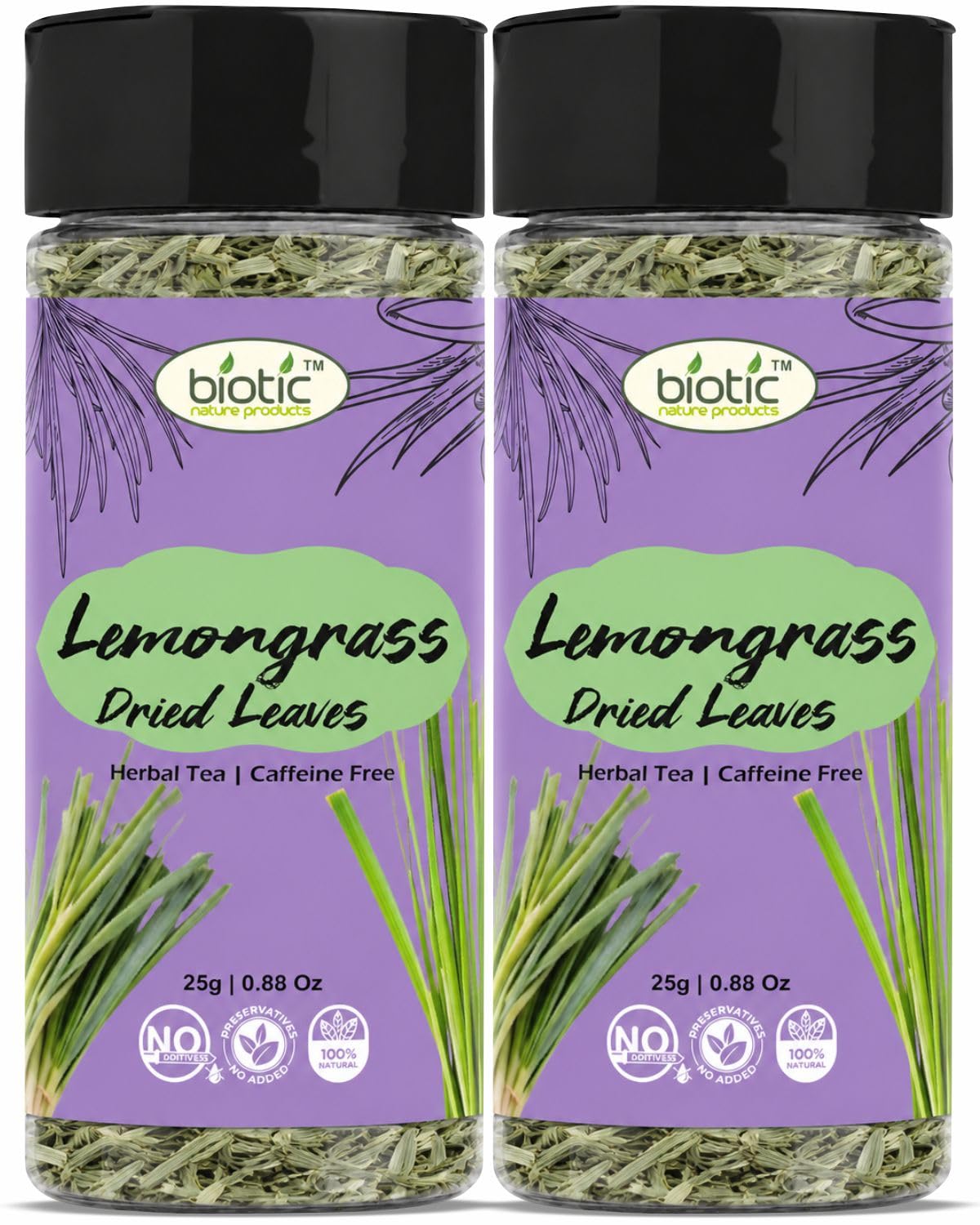 Biotic Natural Dry Lemon Grass Leaves - Fresh Lemongrass Dried Leaves for Tea - Organic Herbal Tea - 50gm (Pack of 2)-image-47