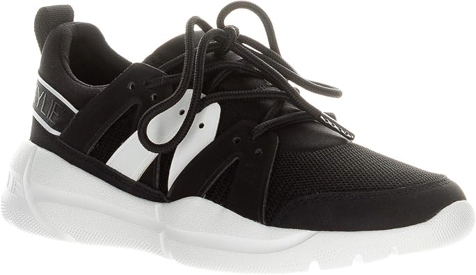 KENDALL + KYLIE Womens Nate 2 Fashion Sneakers, Black/White 6