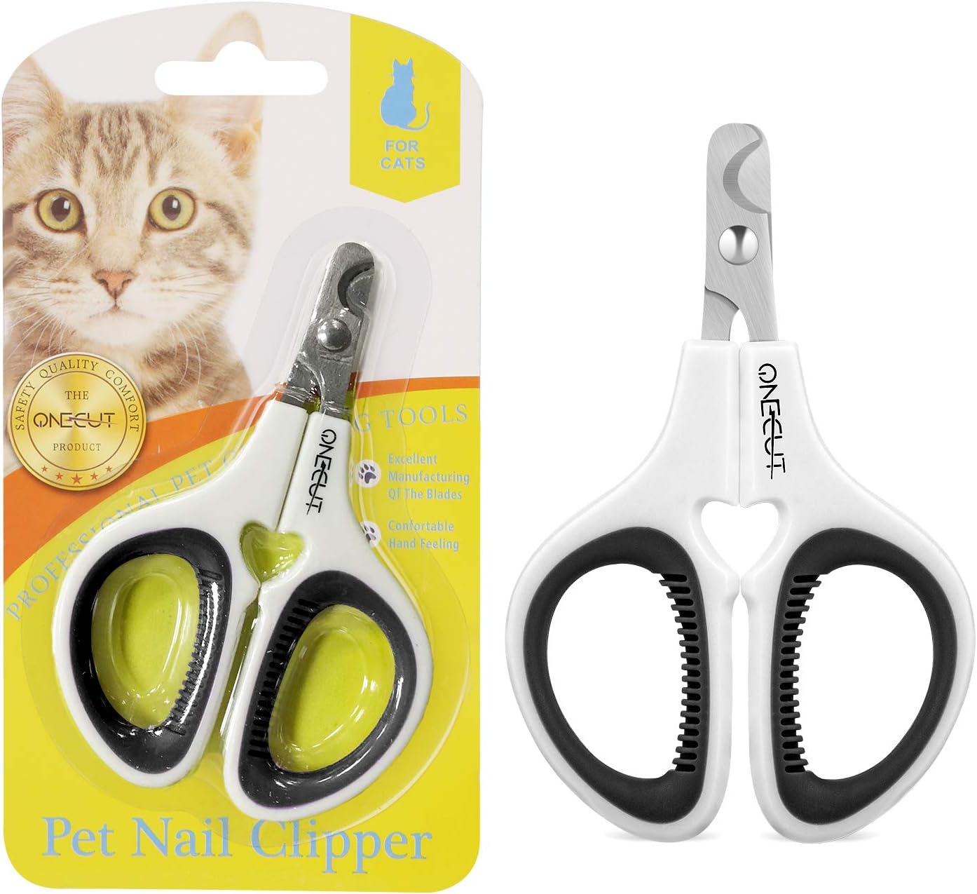 OneCut Pet Nail Clippers, Update Version Cat & Kitten Claw Nail ... - Best Cat Nail Clippers For Black Cats