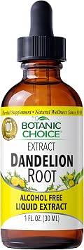Botanic Choice Dandelion Root, Alcohol Free Liquid Extract-Traditional Support for Liver Health, Cleanse toxins, Aid Digestion-1 Fluid Ounce