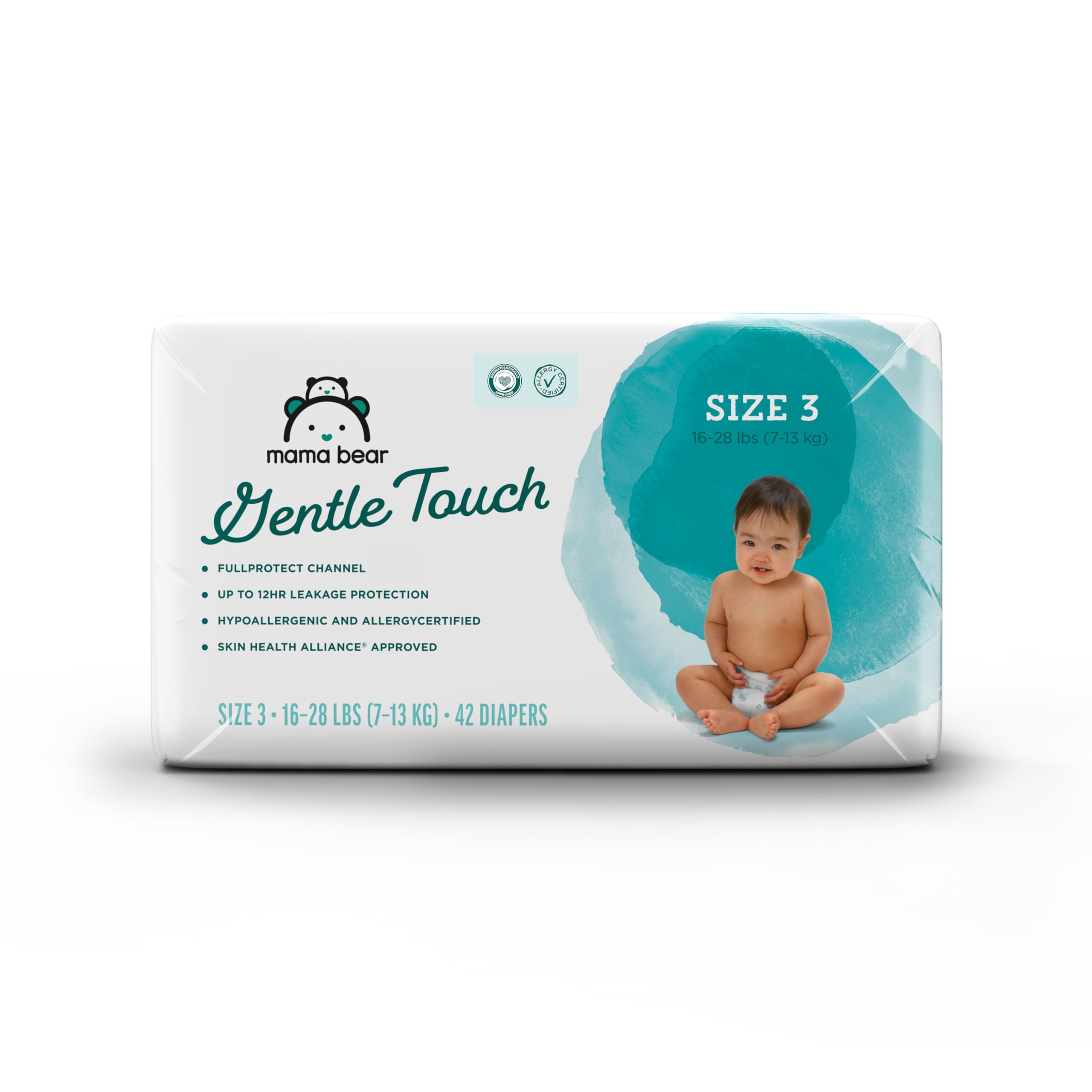 Amazon Brand - Mama Bear Gentle Touch Diapers, Size 3, 42 Count