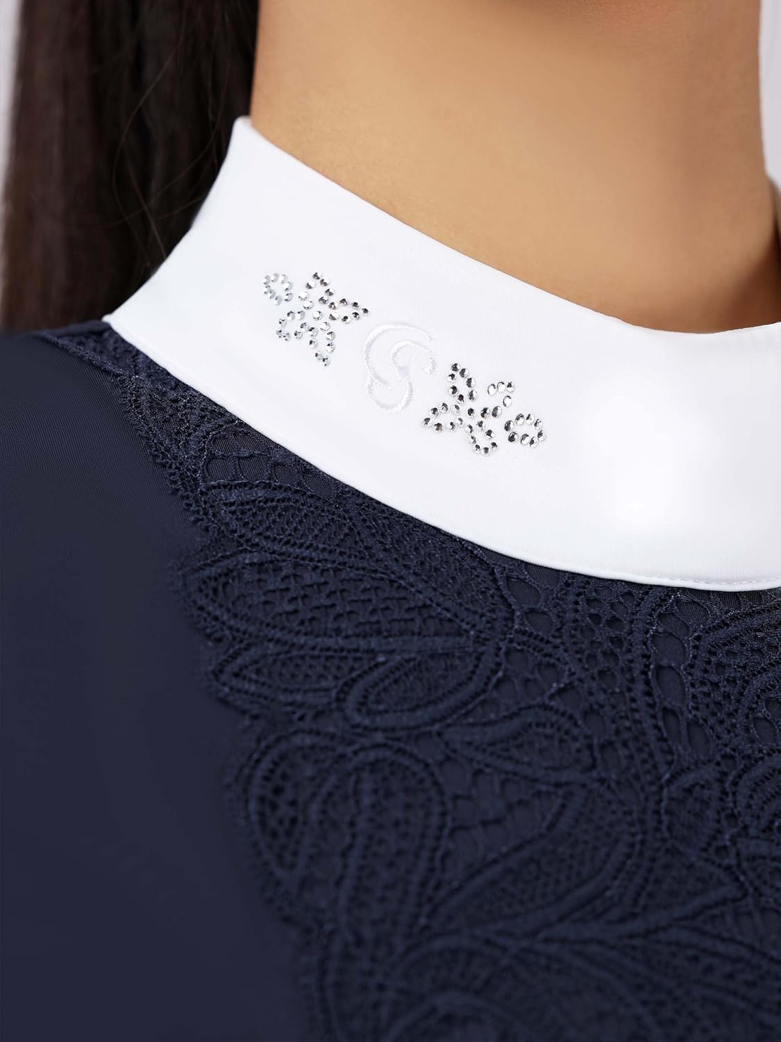 Equestrian Shirts for Women Sleeveless Lace Riding Shirt Breathable Quick Dry Slim Fit Riding Top