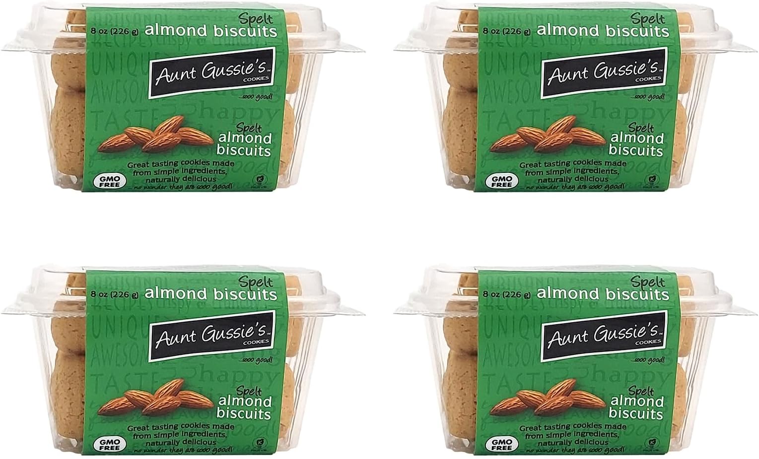 Aunt Gussie's - Spelt Sugar Free Almond Biscuits - 4 Pack