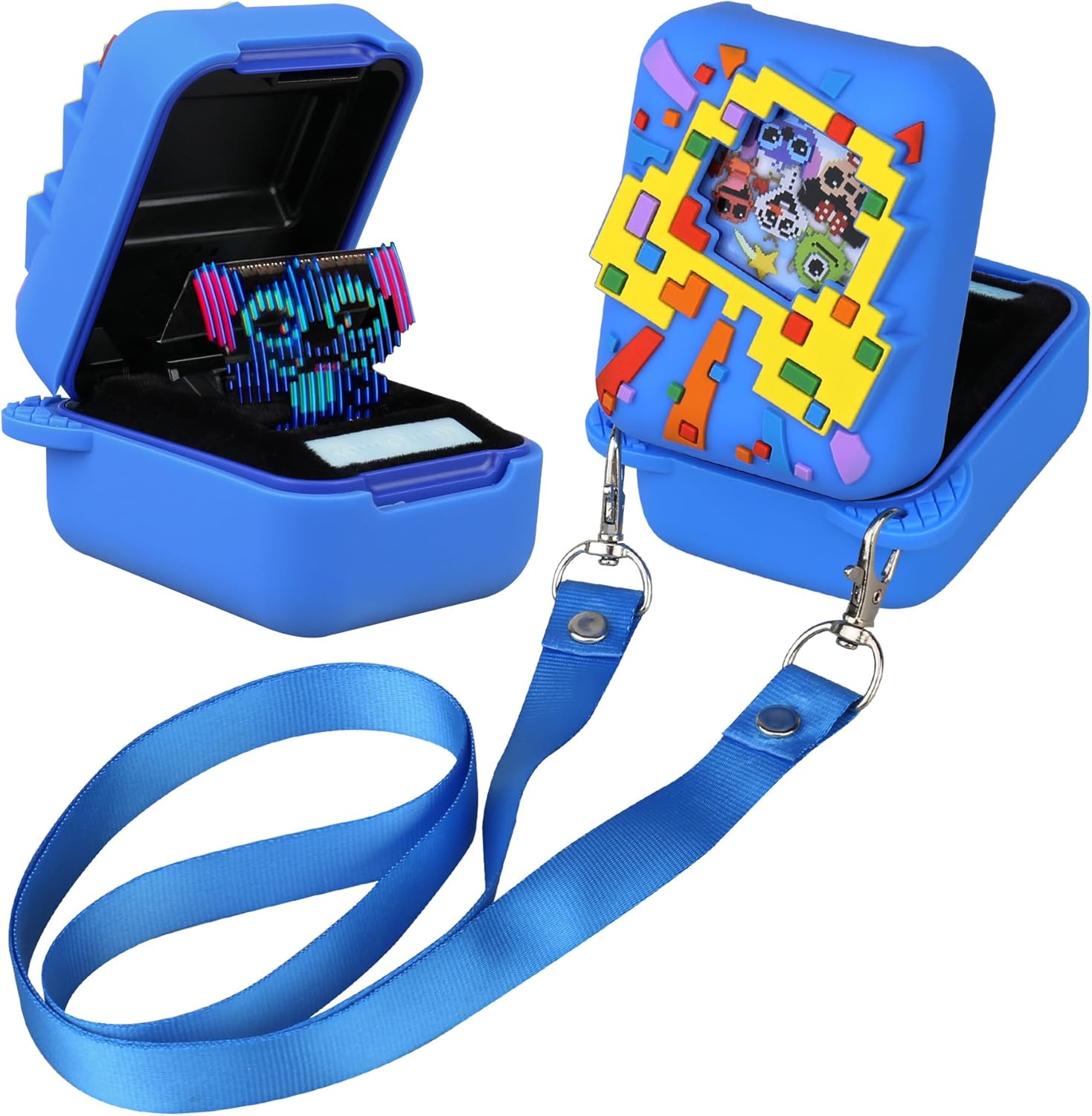 Canboc Silicone Case for Bitzee Disney Interactive Toy Digital Pet, Protective Skin Cover for Bitzee Virtual Electronic Digital Pet Kids Disney Toys, Blue (Case Only)