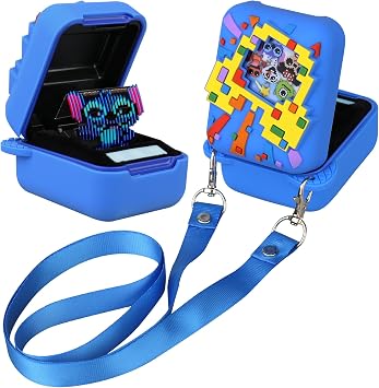 Canboc Silicone Case for Bitzee Disney Interactive Toy Digital Pet, Protective Skin Cover for Bitzee Virtual Electronic Digital Pet Kids Disney Toys, Blue Case Only