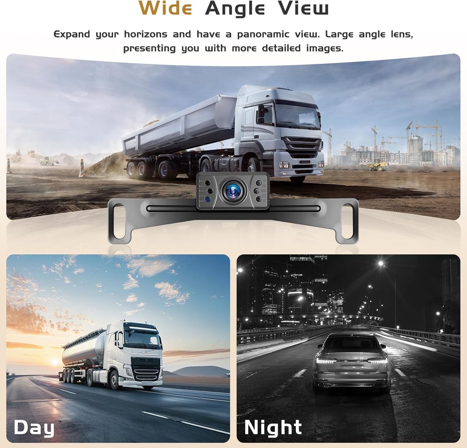 Hikity 4.3‘’ Backup Camera Kit, HD 1080P Back Up Display Screen Reverse Camera Monitor for Car/Truck/SUV/Pickup/Van/RV [Stable Signal], Wired Rear View Monitor kit IP69 Waterproof Night Vision
