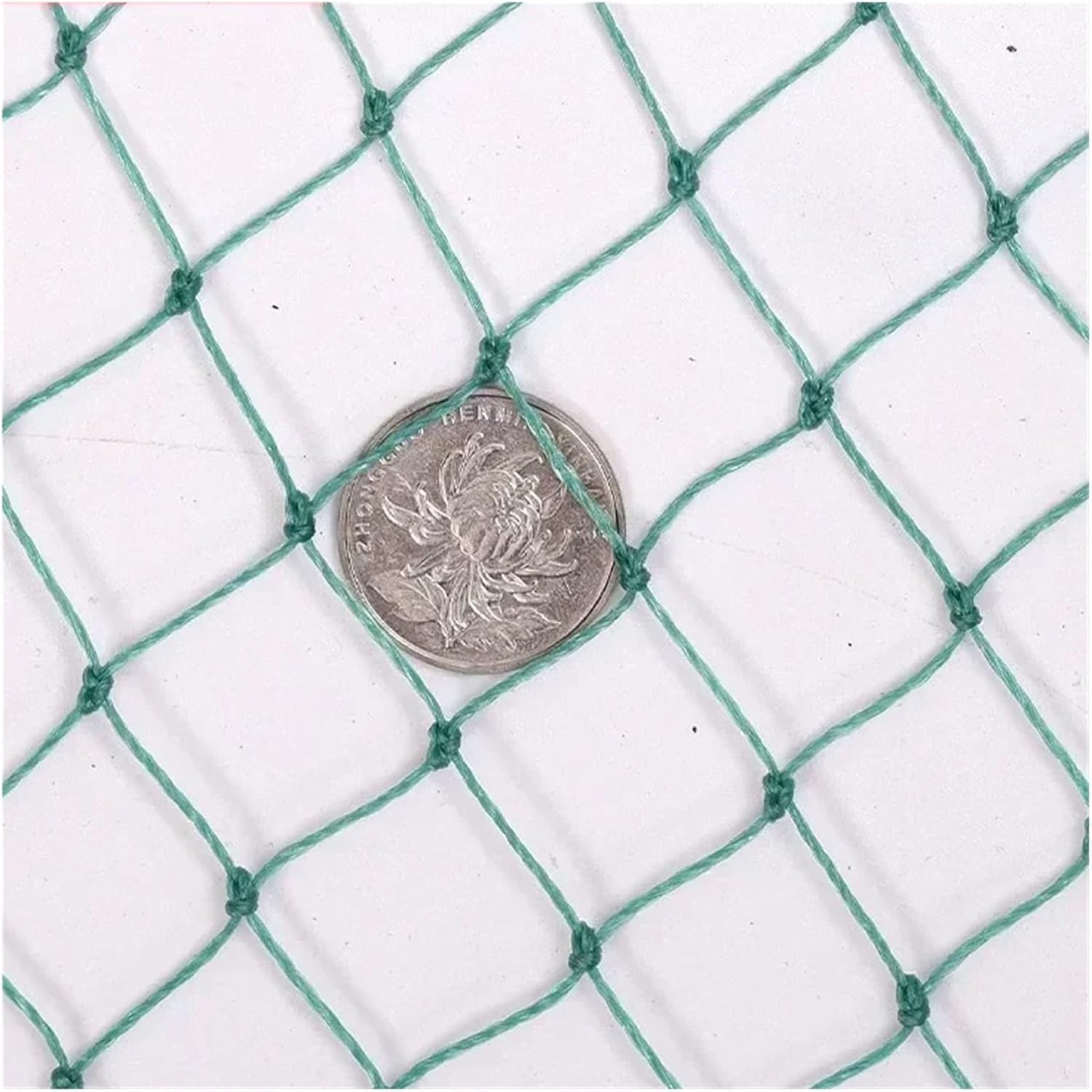 Nylon Anti Bird Netting Garden Bird Proof Net Crops Fish Pond Cherry Tree Fruit Nylon Protective Intercept Dog Cat Deer Fence(Green 18shares 2cm Hole,Wide 4x5m)