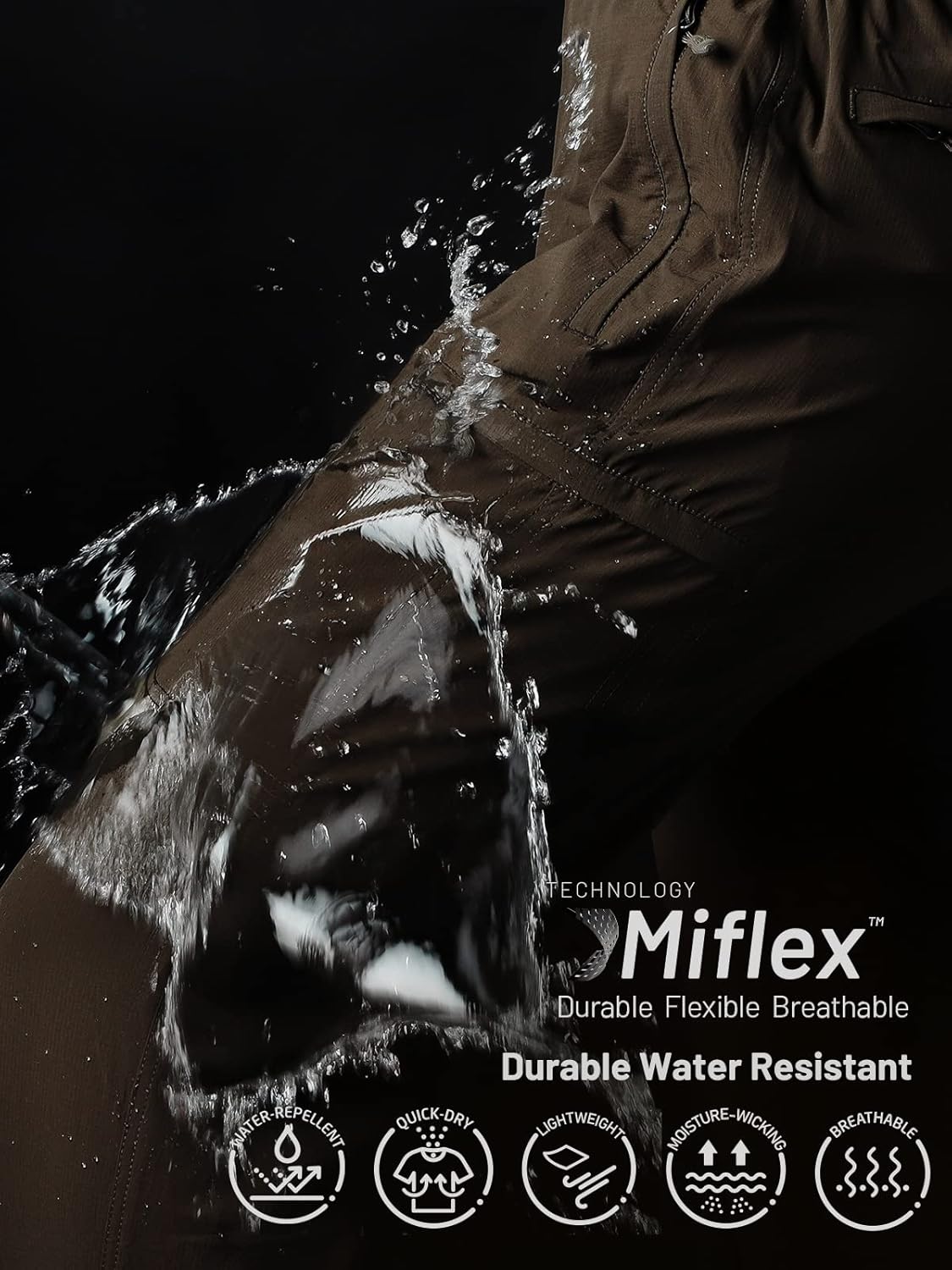 MIER Women's Quick Dry Cargo Pants Lightweight Tactical Hiking Pants with 6 Pockets, Stretchy and Water-Resistant