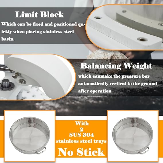 Manual Dough Divider Cutter Machine 48pcs Dough Dividing Cutting Machine Pastry Cutter Dough Lump Spacer Hand Press Pizza Dough Fillings Divider Stainless Steel Bakery Machine 22g-105g