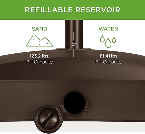 Miniatura 4 de Best Choice Products Base de sombrilla móvil rellenable de capacidad de 123 libras, soporte de mercado resistente para patio, terraza, piscina con 4