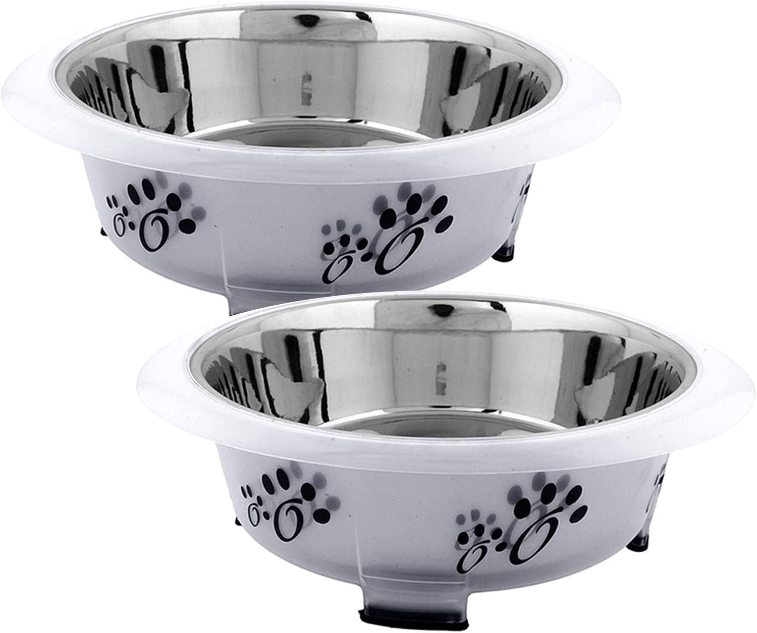 Iconic Pet Colour Splash Designer Oval Fusion Pet Bowl (Set of 2)
