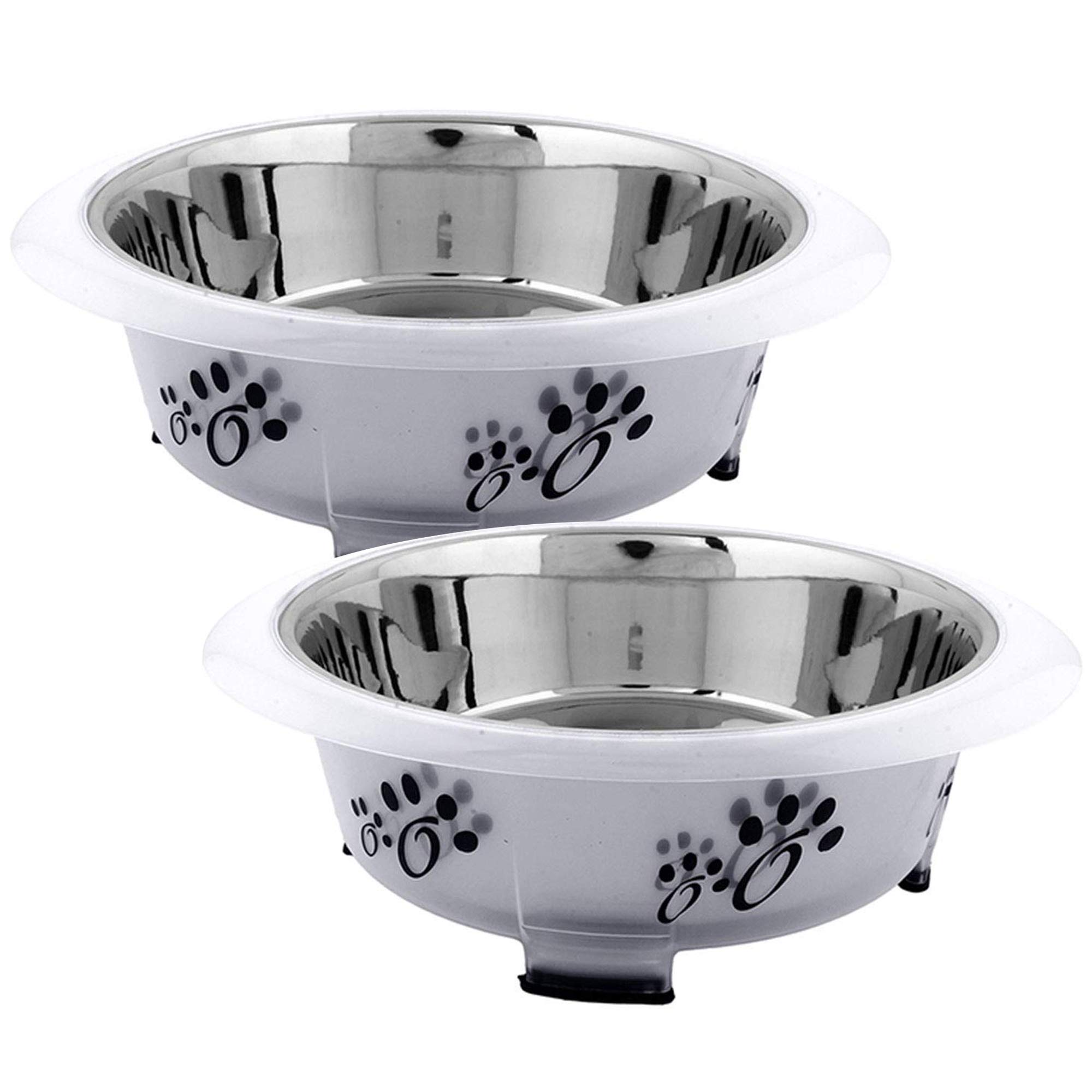 Iconic Pet Colour Splash Designer Oval Fusion Pet Bowl (Set of 2)