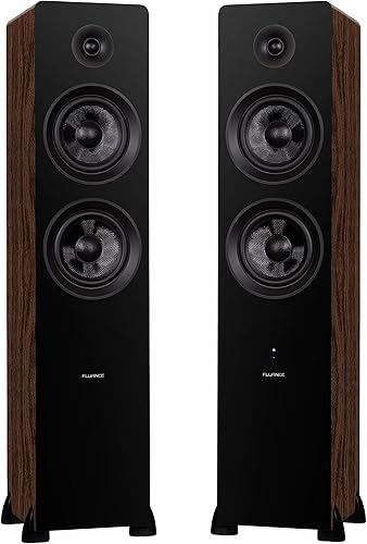 Fluance Ai81 Elite - Altavoces de torre de pie de 2 vías, amplificador integrado de 150 W para música estéreo 2.0 y escuchar películas, TV,