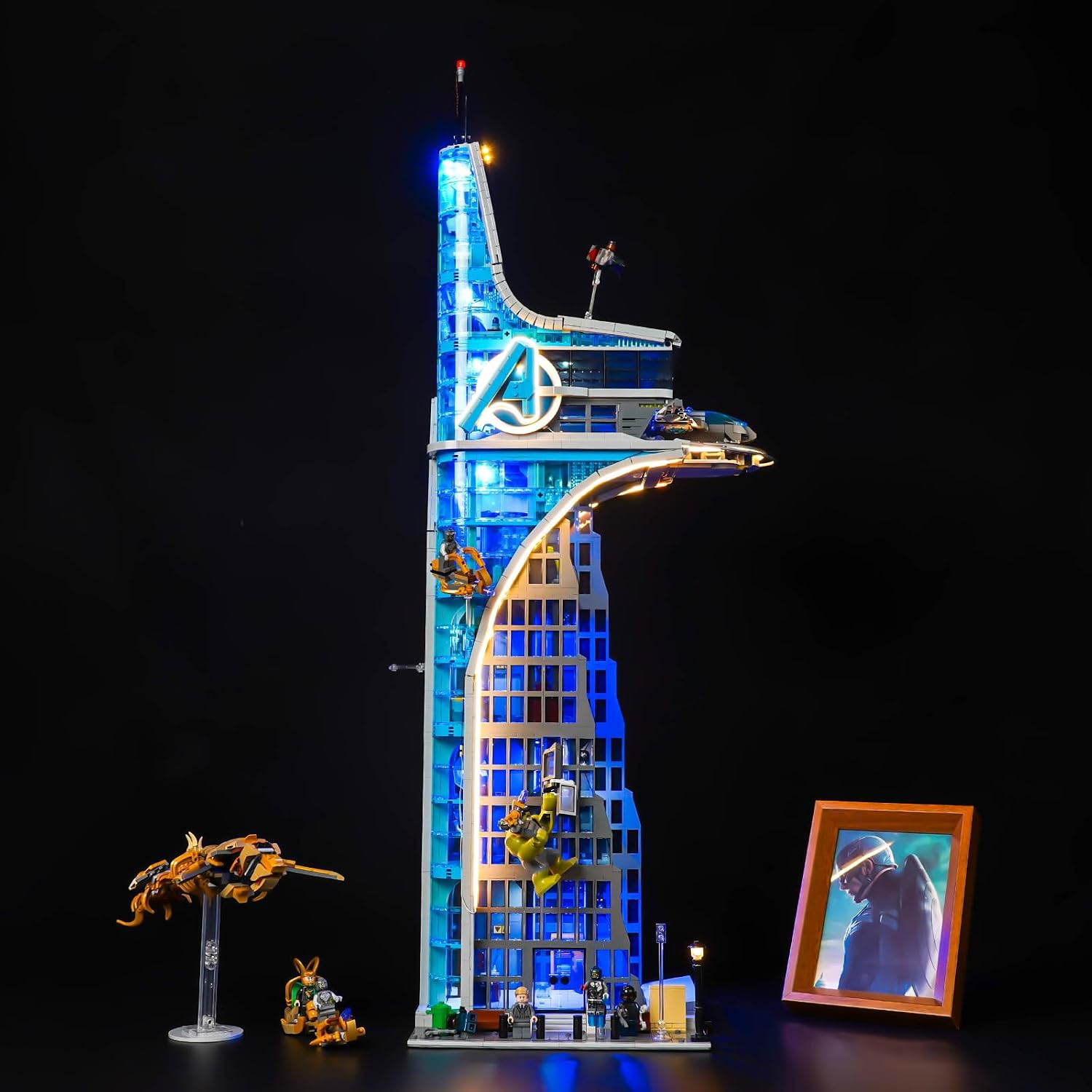 BrickBling LED Light for Lego Avengers Tower Building Kit; Remote Control Lights for Lego 76269 (Bricks Not Included)