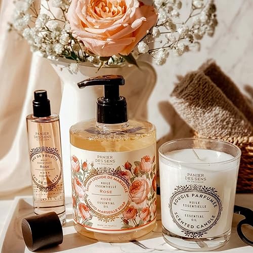 Miniatura 7 de Panier des Sens Rose Candle  Vertido a mano en Provenza, Francia  Velas perfumadas de larga duración de hasta 55 horas de tiempo de combustión  Vela