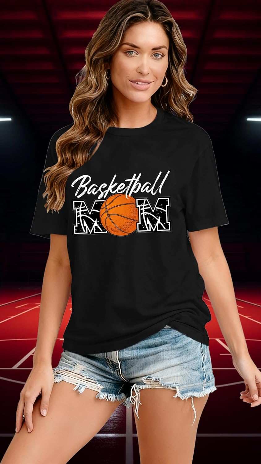 Womens Baseball Mom Shirts Baseball Heart T-Shirt Funny Game Day Tee Tops - Image 5