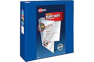 Avery Durable and Ergonomic Heavy-Duty View Binder with 4-Inch One-Touch EZD Rings